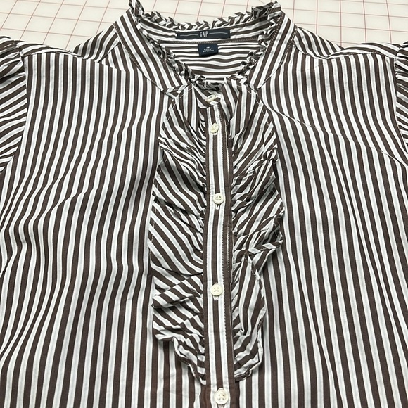 GAP Black and White Striped Blouse - Picture 5 of 16
